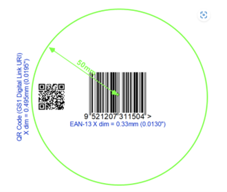 barcode with gs1 digital link